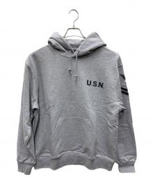 AVIREX（アヴィレックス）の古着「パーカー」｜ライトグレー