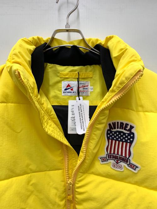 AVIREX（アヴィレックス）AVIREX (アヴィレックス) 中綿ジャケット イエロー サイズ:L 未使用品の古着・服飾アイテム