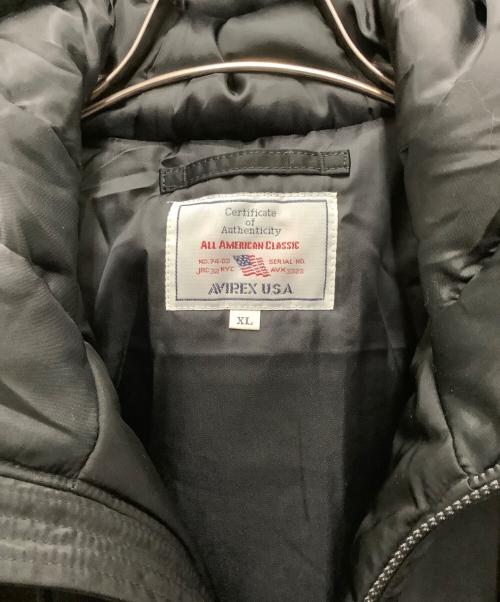 AVIREX（アヴィレックス）AVIREX (アヴィレックス) ミリタリージャケット ブラック サイズ:XL 未使用品の古着・服飾アイテム