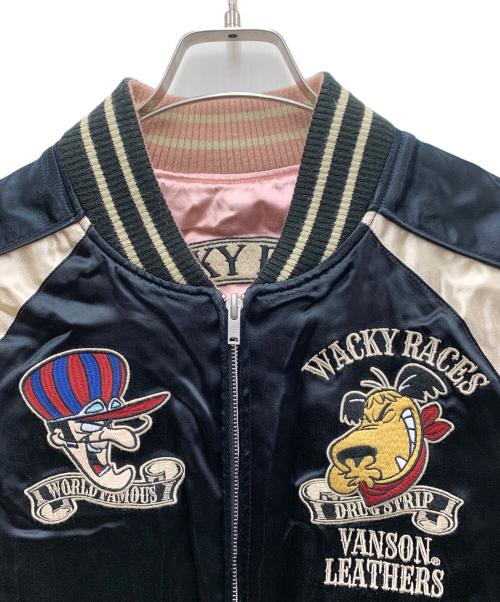 VANSON（バンソン）VANSON (バンソン) Wacky Races (ワッキーレース) スカジャン ブラック サイズ:Lの古着・服飾アイテム