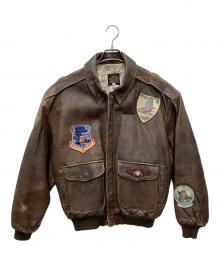 AVIREX（アヴィレックス）の古着「A-2レザージャケット」｜ブラウン