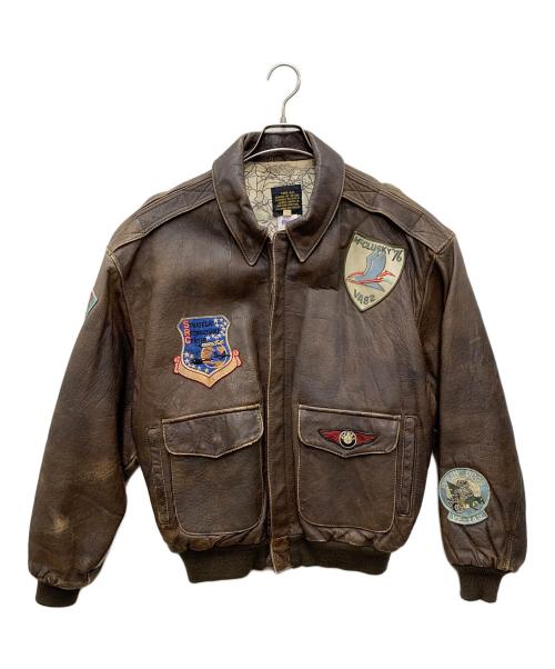 AVIREX（アヴィレックス）AVIREX (アヴィレックス) A-2レザージャケット ブラウン サイズ:Mの古着・服飾アイテム