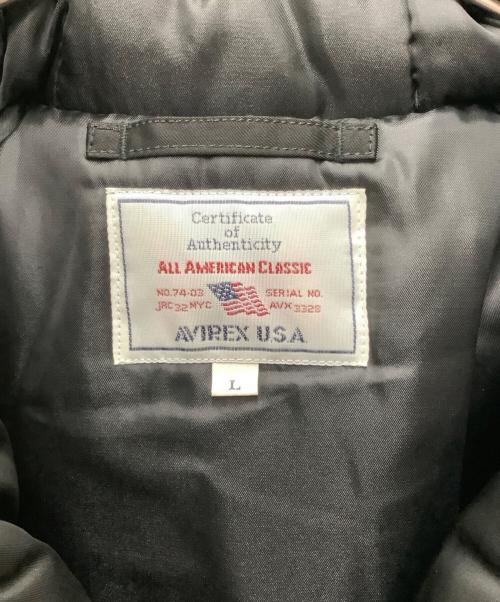 AVIREX（アヴィレックス）AVIREX (アヴィレックス) ミリタリージャケット ブラック サイズ:L 未使用品の古着・服飾アイテム