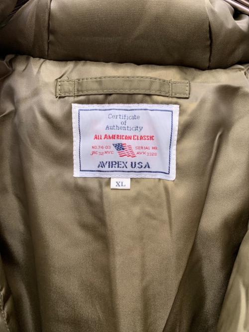 AVIREX（アヴィレックス）AVIREX (アヴィレックス) ミリタリージャケット オリーブ サイズ:XL 未使用品の古着・服飾アイテム