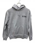 AVIREXアヴィレックス）の古着「パーカー」｜ライトグレー