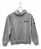 AVIREXアヴィレックス）の古着「パーカー」｜ライトグレー