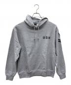 AVIREXアヴィレックス）の古着「パーカー」｜ライトグレー