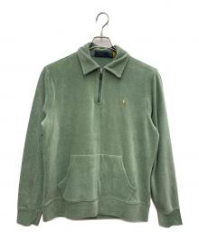 POLO RALPH LAUREN（ポロ・ラルフローレン）の古着「ハーフジップスウェット」｜グリーン