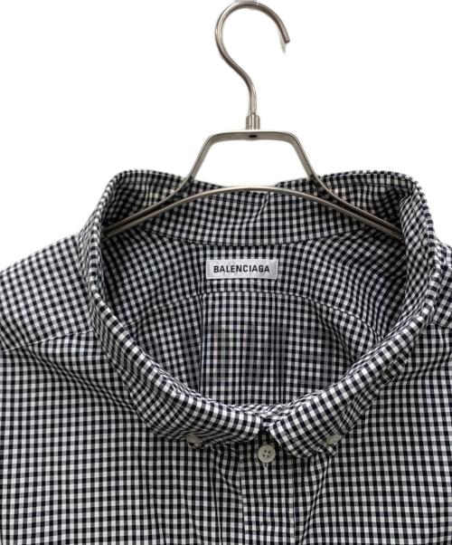 BALENCIAGA（バレンシアガ）BALENCIAGA (バレンシアガ) 長袖シャツ ブラック×ホワイト サイズ:34の古着・服飾アイテム