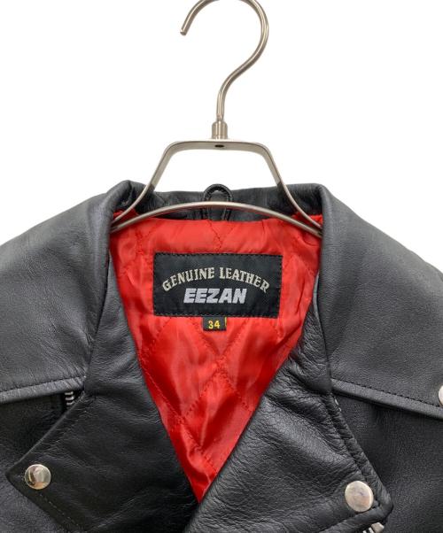 EEZAN（イーザン）EEZAN (イーザン) ダブルライダースレザージャケット ブラック サイズ:34の古着・服飾アイテム