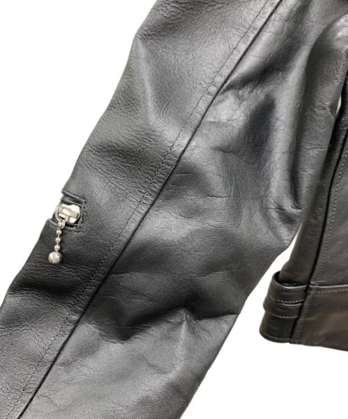 EEZAN（イーザン）EEZAN (イーザン) ダブルライダースレザージャケット ブラック サイズ:34の古着・服飾アイテム