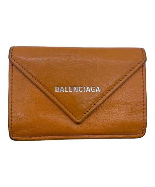 BALENCIAGA（バレンシアガ）BALENCIAGA (バレンシアガ) ペーパーミニウォレット オレンジの古着・服飾アイテム