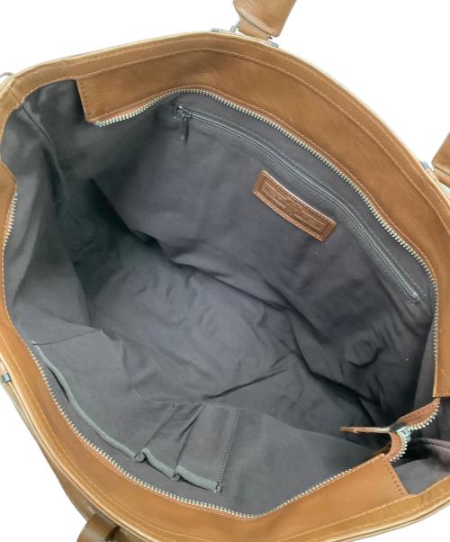 SEEKER（シーカー）SEEKER (シーカー) レザートートバッグ キャメルの古着・服飾アイテム