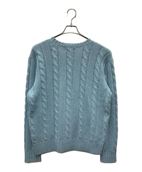 POLO RALPH LAUREN（ポロ・ラルフローレン）POLO RALPH LAUREN (ポロ・ラルフローレン) 薄手ニット ブルー サイズ:XLの古着・服飾アイテム
