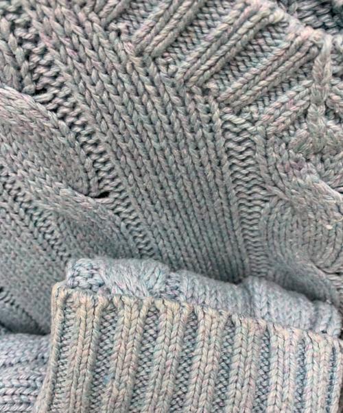 POLO RALPH LAUREN（ポロ・ラルフローレン）POLO RALPH LAUREN (ポロ・ラルフローレン) 薄手ニット ブルー サイズ:XLの古着・服飾アイテム