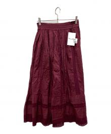 sara mallika（サラマリカ）の古着「ロングスカート」｜ワインレッド