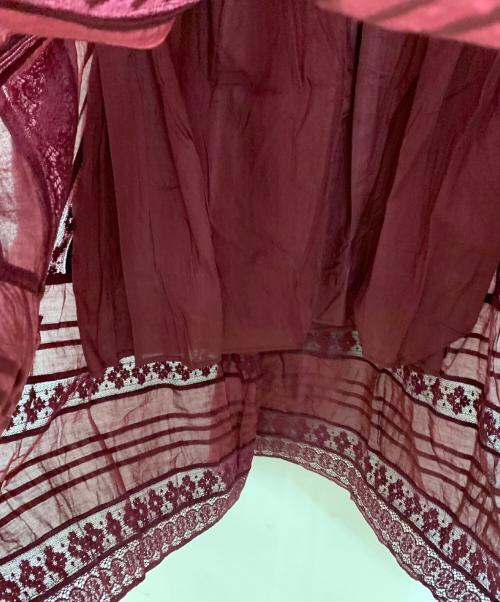 sara mallika（サラマリカ）sara mallika (サラマリカ) ロングスカート ワインレッド サイズ:FREE 未使用品の古着・服飾アイテム