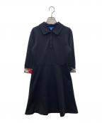 BLUE LABEL CRESTBRIDGEブルーレーベルクレストブリッジ）の古着「長袖ワンピース」｜ブラック