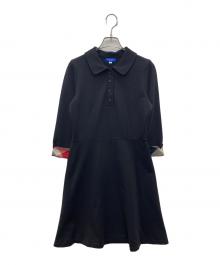 BLUE LABEL CRESTBRIDGE（ブルーレーベルクレストブリッジ）の古着「長袖ワンピース」｜ブラック