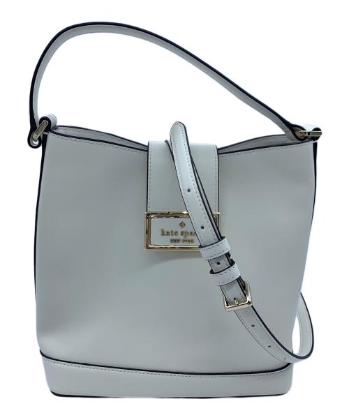 Kate Spade（ケイトスペード）Kate Spade (ケイトスペード) ショルダーバッグ　リーガンバケットバッグ アイボリーの古着・服飾アイテム