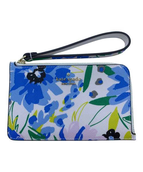 Kate Spade（ケイトスペード）Kate Spade (ケイトスペード) ポーチ ホワイト×ブルーの古着・服飾アイテム