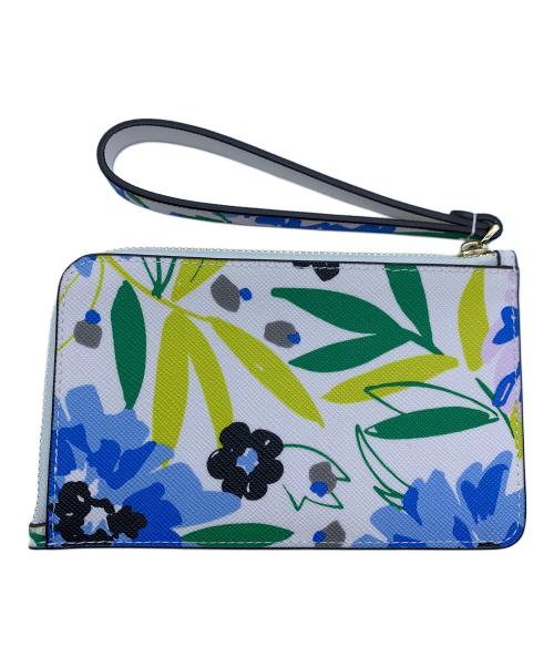 Kate Spade（ケイトスペード）Kate Spade (ケイトスペード) ポーチ ホワイト×ブルーの古着・服飾アイテム