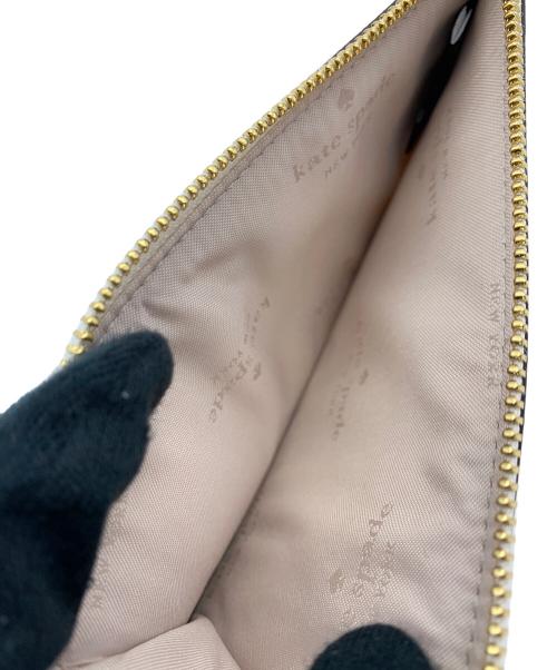 Kate Spade（ケイトスペード）Kate Spade (ケイトスペード) ポーチ ホワイト×ブルーの古着・服飾アイテム