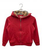 BURBERRYバーバリー）の古着「ジップパーカー」｜レッド