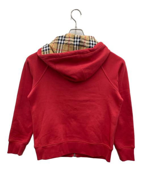 BURBERRY（バーバリー）BURBERRY (バーバリー) ジップパーカー レッド サイズ:Sの古着・服飾アイテム