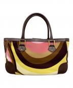 PAUL SMITHポールスミス）の古着「マルチストライプハンドバッグ」