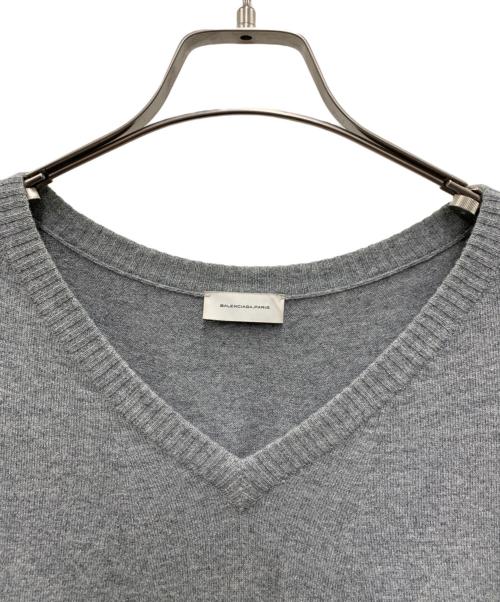 BALENCIAGA.PARIS（バレンシアガ）BALENCIAGA.PARIS (バレンシアガ) 薄手ニット グレー サイズ:Mの古着・服飾アイテム