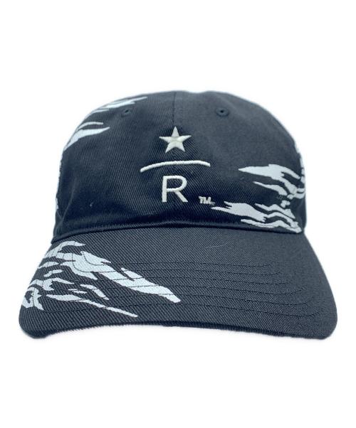 WILDSIDE YOHJI YAMAMOTO（ワイルドサイド ヨウジ ヤマモト）WILDSIDE YOHJI YAMAMOTO (ワイルドサイド ヨウジ ヤマモト) STARBUCKS COFFEE (スターバックスコーヒー) キャップ ブラック×ホワイトの古着・服飾アイテム