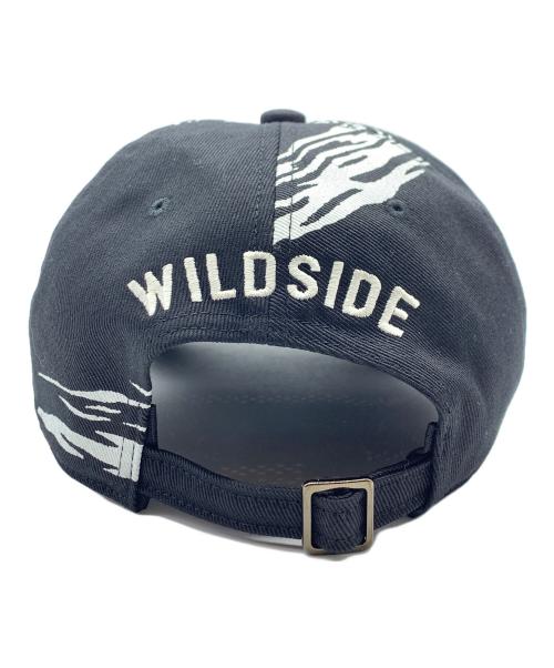 WILDSIDE YOHJI YAMAMOTO（ワイルドサイド ヨウジ ヤマモト）WILDSIDE YOHJI YAMAMOTO (ワイルドサイド ヨウジ ヤマモト) STARBUCKS COFFEE (スターバックスコーヒー) キャップ ブラック×ホワイトの古着・服飾アイテム