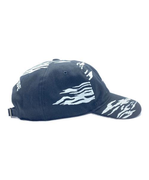 WILDSIDE YOHJI YAMAMOTO（ワイルドサイド ヨウジ ヤマモト）WILDSIDE YOHJI YAMAMOTO (ワイルドサイド ヨウジ ヤマモト) STARBUCKS COFFEE (スターバックスコーヒー) キャップ ブラック×ホワイトの古着・服飾アイテム