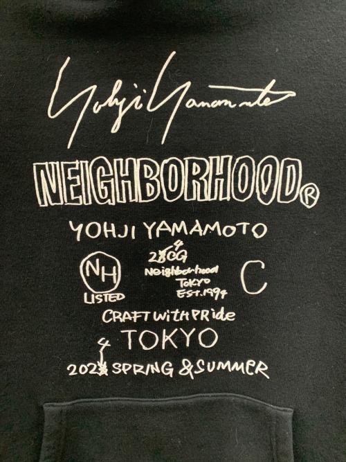 YOHJI YAMAMOTO（ヨウジヤマモト）YOHJI YAMAMOTO (ヨウジヤマモト) NEIGHBORHOOD (ネイバーフッド) パーカー ブラック サイズ:XLの古着・服飾アイテム