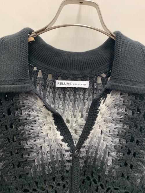 JOURNAL STANDARD relume（ジャーナルスタンダード レリューム）JOURNAL STANDARD relume (ジャーナルスタンダード レリューム) ニットジャケット ブラック×グレー サイズ:Lの古着・服飾アイテム