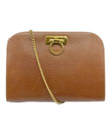 Salvatore Ferragamo（サルヴァトーレ フェラガモ）の古着「チェーンショルダーバッグ」｜キャメル