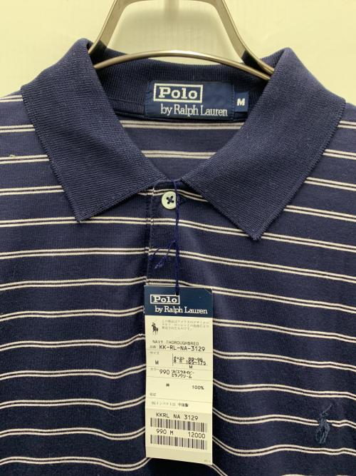 POLO RALPH LAUREN（ポロ・ラルフローレン）POLO RALPH LAUREN (ポロ・ラルフローレン) ラガーシャツ ネイビー×ホワイト サイズ:M 未使用品の古着・服飾アイテム