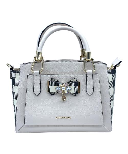 Samantha Vega（サマンサベガ）Samantha Vega (サマンサベガ) 2WAYバッグ ベージュ×ライトピンクの古着・服飾アイテム