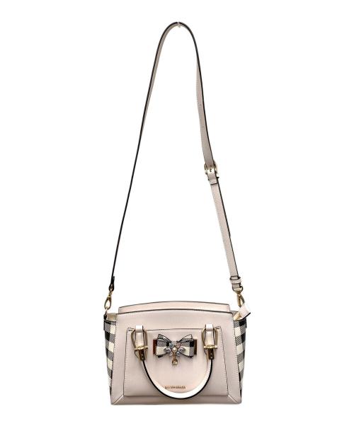 Samantha Vega（サマンサベガ）Samantha Vega (サマンサベガ) 2WAYバッグ ベージュ×ライトピンクの古着・服飾アイテム