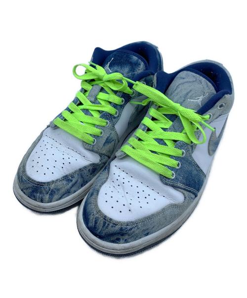 NIKE（ナイキ）NIKE (ナイキ) AIR JORDAN 1 LOW ブルー×ホワイト サイズ:27.5の古着・服飾アイテム