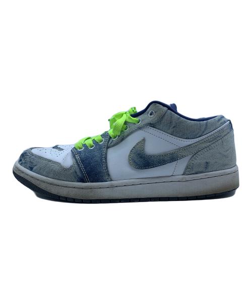 NIKE（ナイキ）NIKE (ナイキ) AIR JORDAN 1 LOW ブルー×ホワイト サイズ:27.5の古着・服飾アイテム