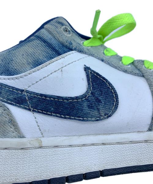 NIKE（ナイキ）NIKE (ナイキ) AIR JORDAN 1 LOW ブルー×ホワイト サイズ:27.5の古着・服飾アイテム