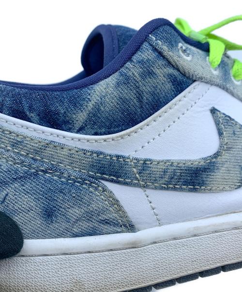 NIKE（ナイキ）NIKE (ナイキ) AIR JORDAN 1 LOW ブルー×ホワイト サイズ:27.5の古着・服飾アイテム