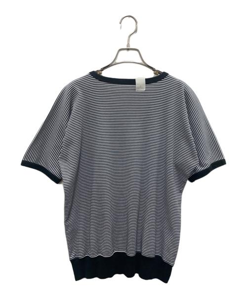N.HOOLYWOOD（エヌ ハリウッド）N.HOOLYWOOD (エヌ ハリウッド) ドルマンスリーブTシャツ ホワイト×ブラック サイズ:40の古着・服飾アイテム