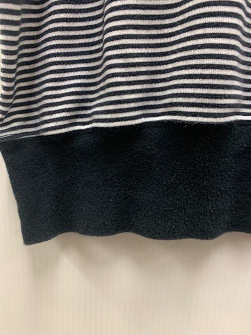 N.HOOLYWOOD（エヌ ハリウッド）N.HOOLYWOOD (エヌ ハリウッド) ドルマンスリーブTシャツ ホワイト×ブラック サイズ:40の古着・服飾アイテム