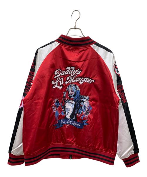 SUICIDE SQUAD（スーサイド・スクワット）SUICIDE SQUAD (スーサイド・スクワット) スカジャン レッド×ホワイト サイズ:3Lの古着・服飾アイテム