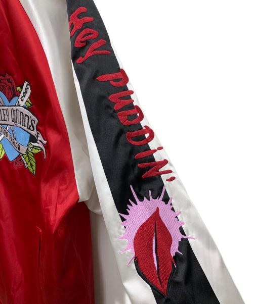 SUICIDE SQUAD（スーサイド・スクワット）SUICIDE SQUAD (スーサイド・スクワット) スカジャン レッド×ホワイト サイズ:3Lの古着・服飾アイテム