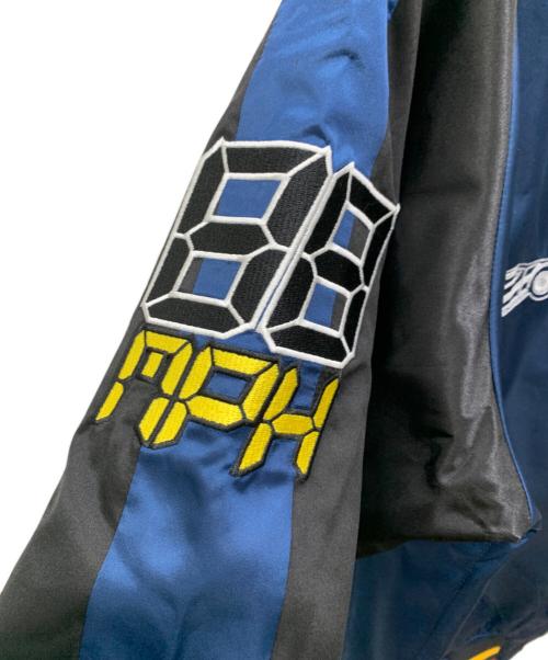 BACK TO THE FUTURE（バックトゥザフューチャー）BACK TO THE FUTURE (バックトゥザフューチャー) スカジャン　デロリアン ネイビー サイズ:3Lの古着・服飾アイテム