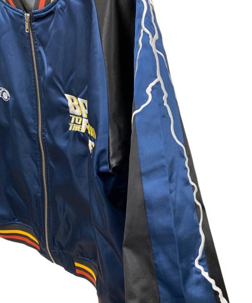 BACK TO THE FUTURE（バックトゥザフューチャー）BACK TO THE FUTURE (バックトゥザフューチャー) スカジャン　デロリアン ネイビー サイズ:3Lの古着・服飾アイテム